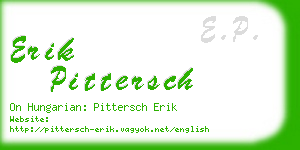 erik pittersch business card